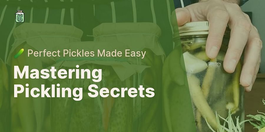 Mastering Pickling Secrets - 🥒 Perfect Pickles Made Easy